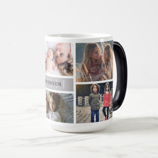 Familienaam Foto Collage Magische Mok (Voorkant rechts)