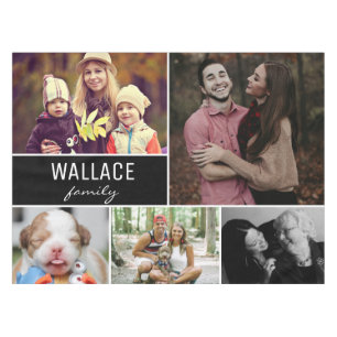 Familienaam Foto Collage Reunion Tafelkleed