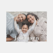 Familienaam Foto Eenvoudig Fleece Deken (Voorkant (Horizontaal))