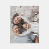 Familienaam Foto Eenvoudig Fleece Deken (Voorkant)