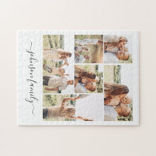 Familienaam Foto Keepomwille 6 Afbeeldingen Legpuzzel (Horizontaal)