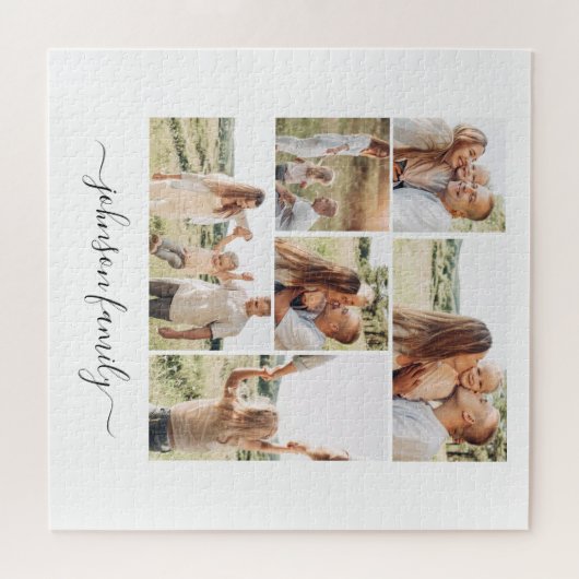 Familienaam Foto Keepomwille 6 Afbeeldingen Legpuzzel (Horizontaal)