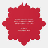 Familienaam Foto Ornament Vakantie Kaart (Achterkant)