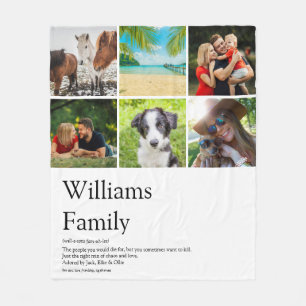 Familienaam Fotocollage Definitie Fleece Deken