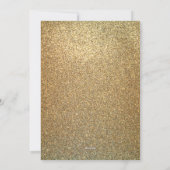 Familienaam Foto's Gift Bow Gold Kerstmis Feestdagenkaart (Achterkant)