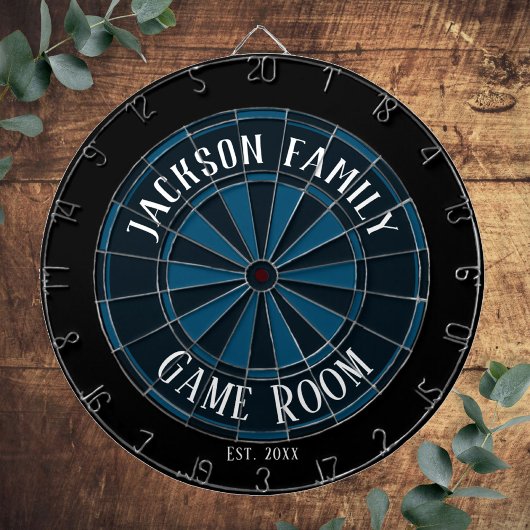 Familienaam Game Room Blue Dartbord