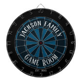 Familienaam Game Room Blue Dartbord (Voorkant)