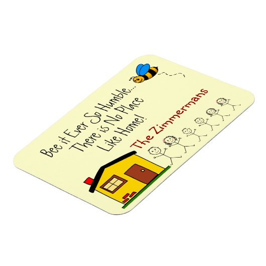 Familienaam -Geen plek zoals thuis Magneet (Linkerzijde)