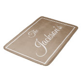 Familienaam gepersonaliseerd badmat (Gekanteld)