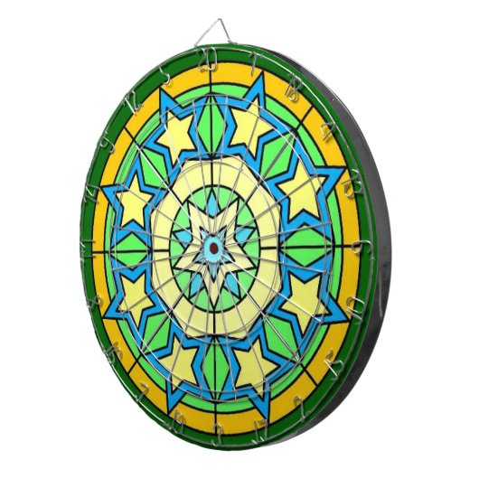 Familienaam Gepersonaliseerd Blauw Dartboard Dartbord (Voorkant Rechts)