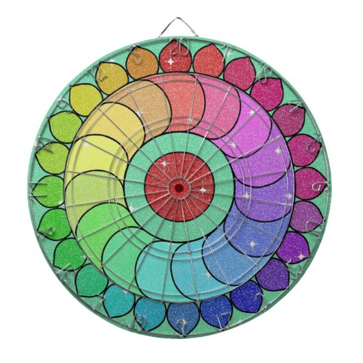Familienaam Gepersonaliseerd Blauw Dartboard Dartbord (Voorkant)