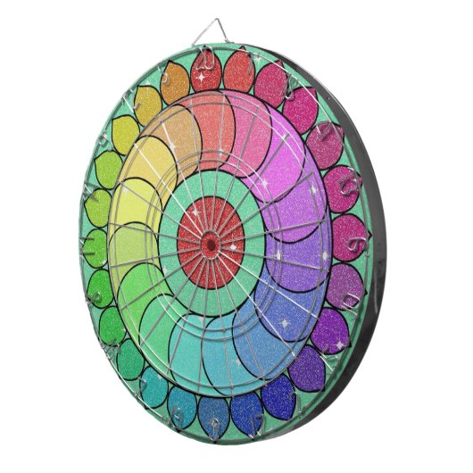 Familienaam Gepersonaliseerd Blauw Dartboard Dartbord (Voorkant Rechts)