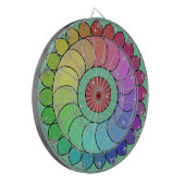 Familienaam Gepersonaliseerd Blauw Dartboard Dartbord (Voorkant Links)