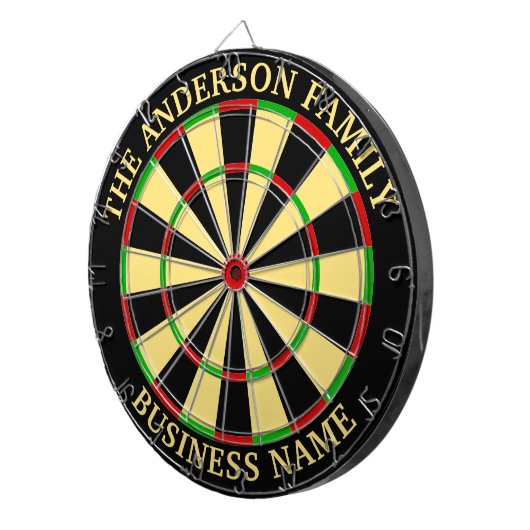 Familienaam Gepersonaliseerd Blauw Dartboard Dartbord (Voorkant Rechts)