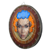 Familienaam Gepersonaliseerd Blauw Dartboard Dartbord (Voorkant Rechts)