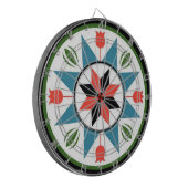 Familienaam Gepersonaliseerd Blauw Dartboard Dartbord (Voorkant Links)