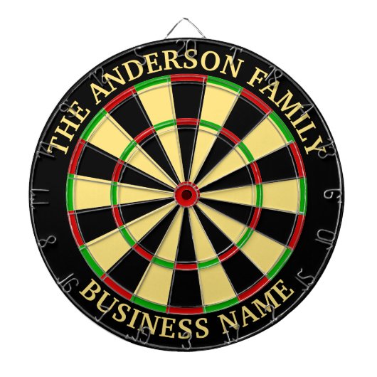 Familienaam Gepersonaliseerd Blauw Dartboard Dartbord (Voorkant)