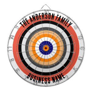 Familienaam Gepersonaliseerd Blauw Dartboard Dartbord