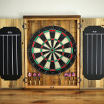 Familienaam Gepersonaliseerd Blauw Dartbord<br><div class="desc">Een dartbord is een populair recreatief en competitief spel dat urenlang plezier biedt voor spelers van alle leeftijden en vaardigheidsniveaus. Dartborden zijn doorgaans gemaakt van sisalvezels, kurk of elektronische componenten en zijn ontworpen om de impact van pijltjes te weerstaan en tegelijkertijd precieze scoringszones te bieden. Standaard dartborden hebben een cirkelvormig...</div>