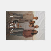 Familienaam Gepersonaliseerd Fotodeken Portret Fleece Deken (Voorkant (Horizontaal))