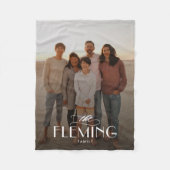 Familienaam Gepersonaliseerd Fotodeken Portret Fleece Deken (Voorkant)