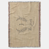 Familienaam gepersonaliseerd rustig deken (Voorkant Verticaal)