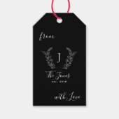 Familienaam gepersonaliseerde elegant cadeaulabel (Voorkant)
