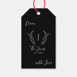 Familienaam gepersonaliseerde elegant cadeaulabel