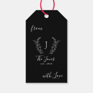 Familienaam gepersonaliseerde elegant cadeaulabel