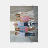 Familienaam Gepersonaliseerde Fotodeken Fleece Deken (Voorkant)