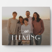 Familienaam Gepersonaliseerde Photo Desktop Plaque Fotoplaat (Voorkant)