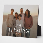 Familienaam Gepersonaliseerde Photo Desktop Plaque Fotoplaat (Zijkant)