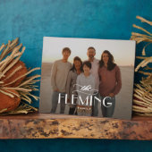 Familienaam Gepersonaliseerde Photo Desktop Plaque Fotoplaat (Zijkant)