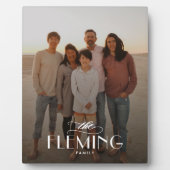 Familienaam Gepersonaliseerde Photo Desktop Plaque Fotoplaat (Voorkant)