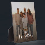 Familienaam Gepersonaliseerde Photo Desktop Plaque Fotoplaat<br><div class="desc">Pas je gewoon aan met jouw tekst en foto's en creëer een cadeautje voor jezelf of iemand van wie je houdt! De achtergrondkleur kan in om het even welke kleur van uw keus worden veranderd!</div>