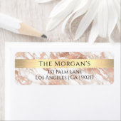 Familienaam Gold Band White & Roos Gold Marble Vs2 Etiket (Insitu)