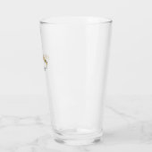 Familienaam Golden Custom Text Glas (Links)