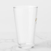 Familienaam Golden Custom Text Glas (Rechts)