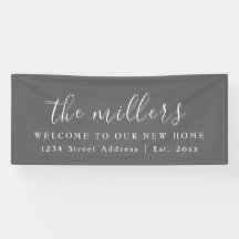 Familienaam | Grijs | Houseopwarming