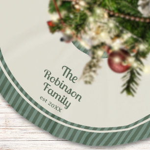 Familienaam Groen Gestreept Kerstboom Rok