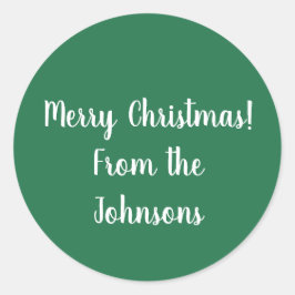 Familienaam Groen Kerstcadeau Etiket