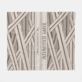 Familienaam  Halloween Mummy Stripes Fleece Deken (Voorkant (Horizontaal))