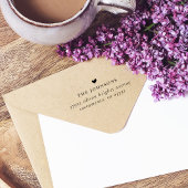 Familienaam, hart- en retouradres Aangepast Rubberstempel