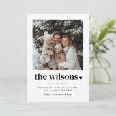 Familienaam Hart Foto Feestdagenkaart (Staand voorkant)