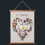 Familienaam Heart Shaped Foto Collage 29 Afbeeldin Hangend Wandkleed<br><div class="desc">De fotovertoning van de douane op grote muur die, verder gepersonaliseerd met uw familienaam hangt. Het fotomalplaatje toont uw afbeeldingen in een hart gevormd fotocollage die 29 afbeeldingen houdt. Uw foto's worden getoond in een mengeling van vierkant, landschap en portretformaten en, als u om het even welke problemen met plaatsing...</div>