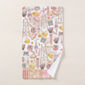 Familienaam Herfst Waterverf Herfst Bad Handdoek (Handdoek)