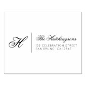 Familienaam & het Adres van de Terugkeer van het M Rubberstempel (Afrduk)