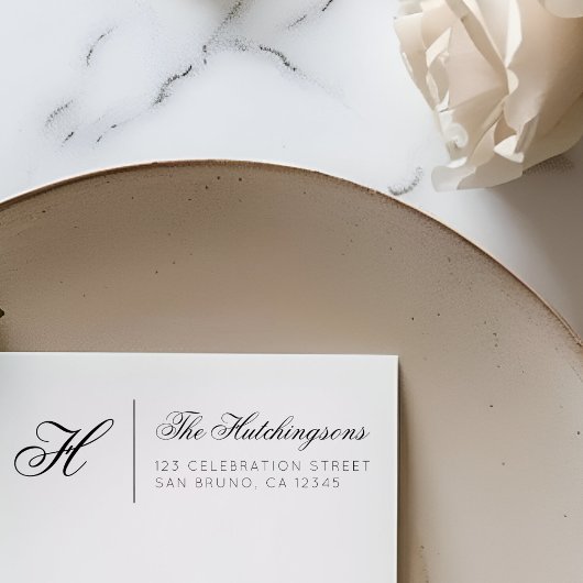 Familienaam & het Adres van de Terugkeer van het M Rubberstempel