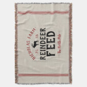Familienaam Holiday Reindedarvoer Grain Sack Deken (Voorkant Verticaal)