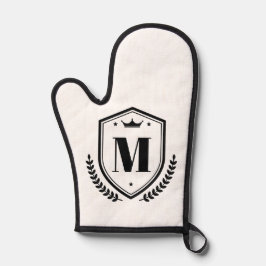 Familienaam Initiaal Letter Monogram Kransbadge Ovenwant
